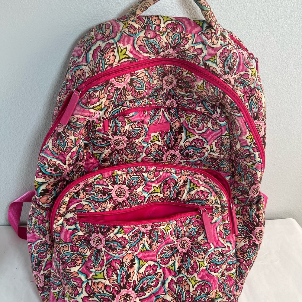 Vera Bradley Pink Floral Quilted Backpack